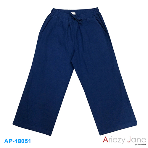กางเกงขาบาน สีน้ำเงิน AP-18051