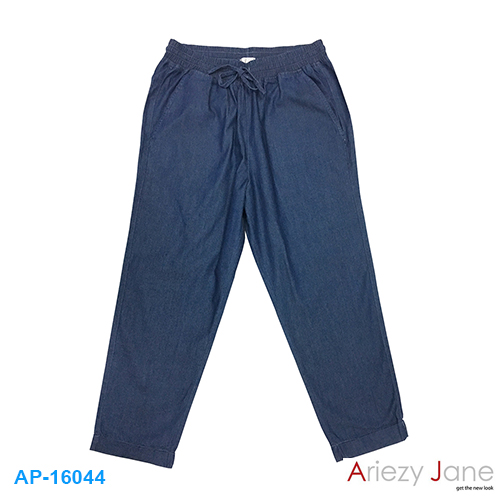 กางเกง 7 ส่วน ยีนส์ แชมเบ้ สีเข้ม AP-16044