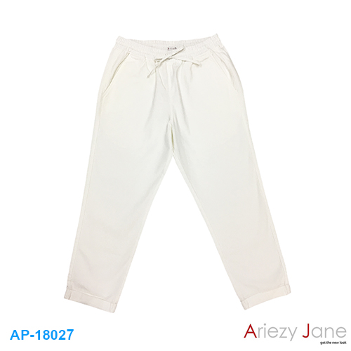 กางเกง 7 ส่วน TWILL BRUSH สีขาว AP-18027