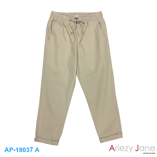 กางเกง 7 ส่วน TWILL BRUSH สีกากีอ่อน AP-18037 A