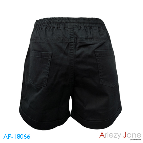 กางเกงขาสั้นผูกเอว ผ้าญี่ปุ่น สีดำ AP-18066 A 1
