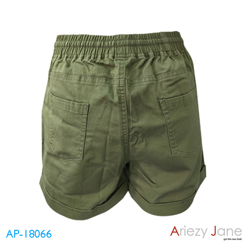 กางเกงขาสั้นผูกเอว ผ้าญี่ปุ่น สีเขียว AP-18066 B 1