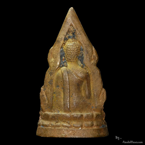 พระชินราช ย้อนยุคอินโดจีน รุ่น 155 ปี เนื้อสัมฤทธิ์ทองลงหิน ผสมทองคำ เทโบราณ ชุดนำฤกษ์ในพิธี No.1434 3
