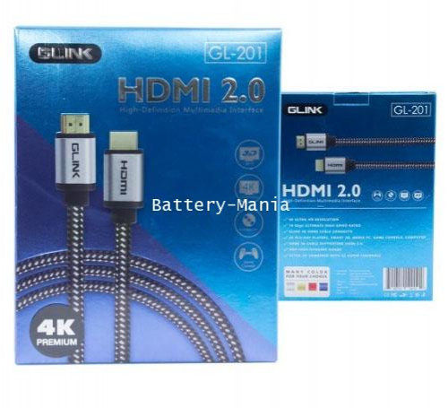 Glink HDMI Cable 4K GL-201 (V2.0) สาย HDMI ยาว 3 เมตร ออกใบกำกับภาษีได้