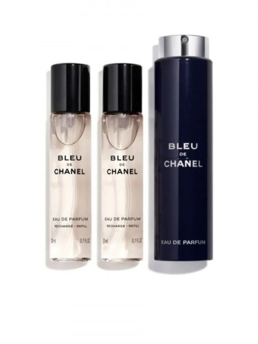 CHANEL BLEU DE CHANEL Eau De Parfum Travel Spray 3 x 20 ML.
