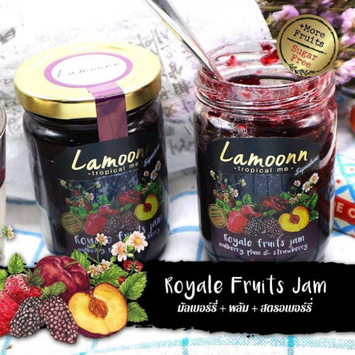 Royale Fruits Jam - แยมลูกหม่อน+ลูกไหน+สตรอเบอรี่ (240g) **Sugar Free**