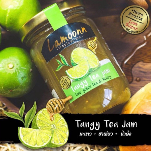 Tangy Tea Jam - แยมมะนาว+ชาเขียว+น้ำผึ้ง (240g) **Low Sugar** 