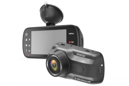 ชุดกล้องบันทึกหน้า หลัง KENWOOD drv A501W + JVC KCA-R100 stand alone Dashcam Recorder with monitor,ด
