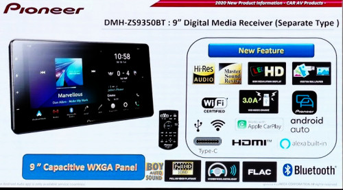 Pioneer DMH ZS9350bt จอคาปาซิทีฟ WXGA digital Media Receiver 9 inches (separate type แบบ NON-DIN ) ม 3