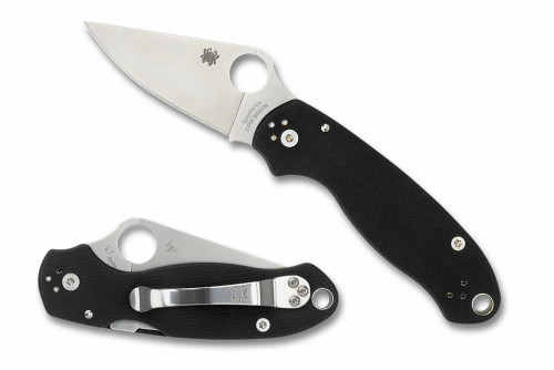 มีดพับ Spyderco Para 3 Folding Knife S45VN Satin Plain Blade, Black G10 Handles (C223GP)