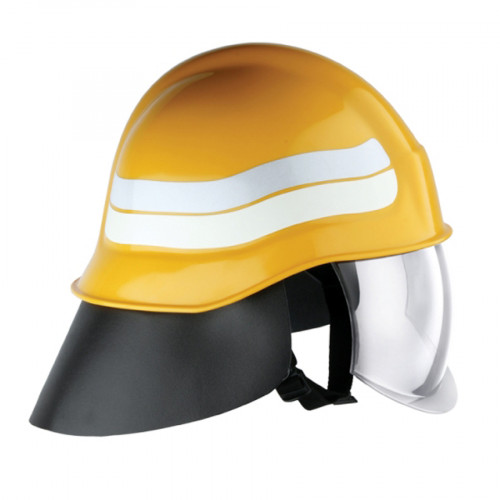 หมวกพนักงานดับเพลิงสีเหลือง รุ่น Compacta ยี่ห้อ PAB มาตรฐาน EN