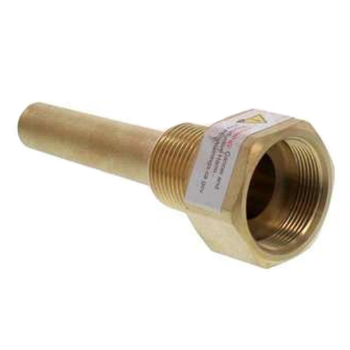 WINTERS Brass Thermowell ,3/4 Inch. NPT Connection ,31/2 Inch. Stem