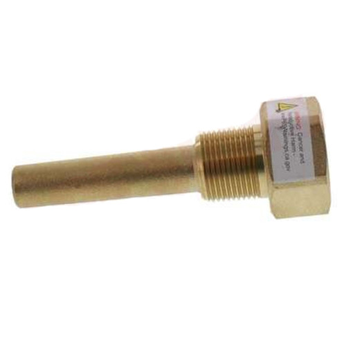 WINTERS Brass Thermowell ,3/4 Inch. NPT Connection ,31/2 Inch. Stem