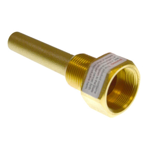 WINTERS Brass Thermowell ,3/4 Inch. NPT Connection ,3-1/2 Inch. Stem Length Model. W01