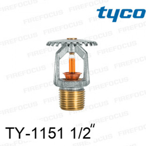 สปริงเกลอร์ แบบอัพไรท์ สีส้ม TY-B 155°F รุ่น TY-1151 (K2.8) 1/2 นิ้ว ยี่ห้อ TYCO