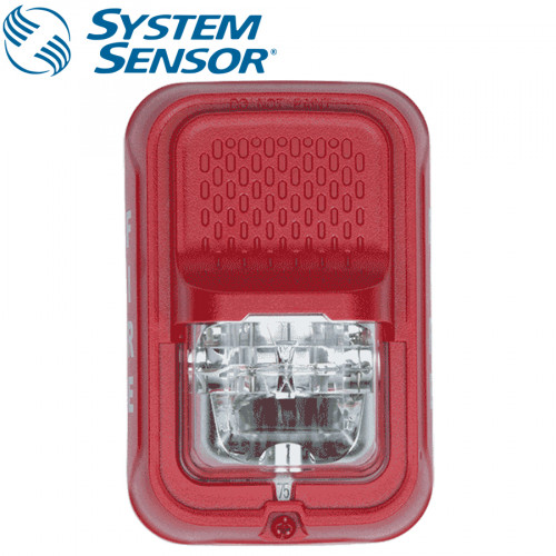 SYSTEM SENSOR Strobe Selectable Candela Wall ,Red Compact Model. SGRL