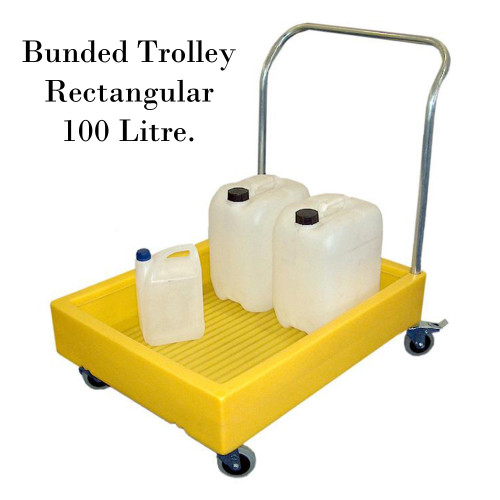พาเลทรองสารเคมี Bunded Trolley Rectangular ,100 Litre. Model. STRMDTSSBT100