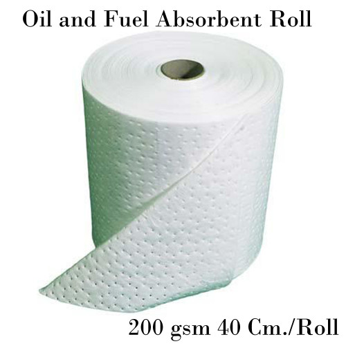 Oil and Fuel Absorbent Roll 200 gsm. White 40 Cm. Model. STSPLWR211PC