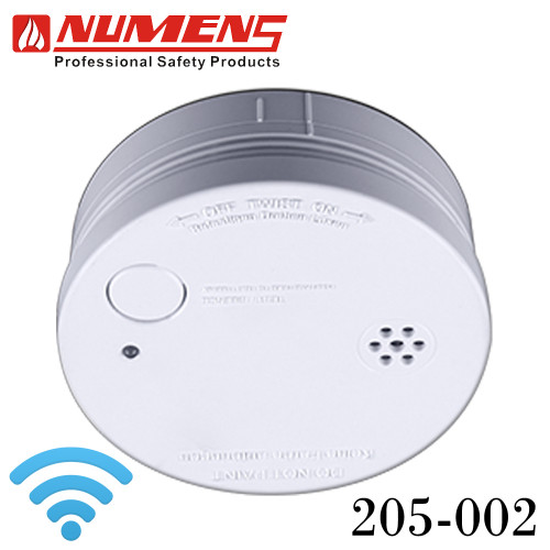 NUMENS อุปกรณ์ตรวจจับควัน เชื่อมต่อแบบไร้สาย(Wireless) แจ้งเตือนแบบเสียงในตัว รุ่น 205-002