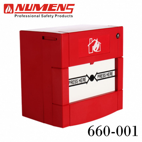 NUMENS อุปกรณ์ส่งสัญญาณเพลิงไหม้ใช้มือกด(Manual Call Point) มี LED แสดงสถานะ รุ่น 660-001