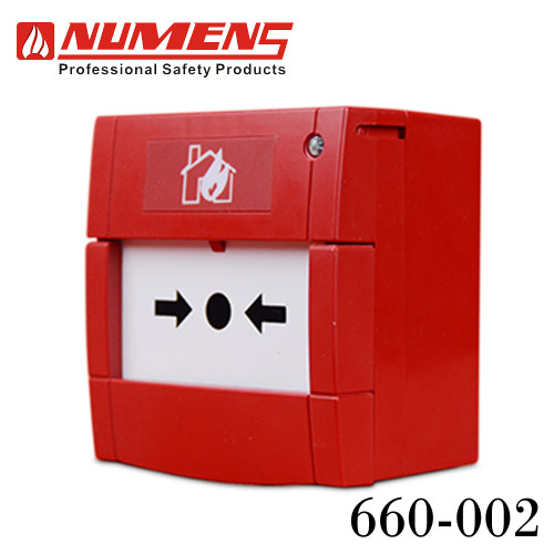 NUMENS อุปกรณ์ส่งสัญญาณเพลิงไหม้ใช้มือกด(Manual Call Point) แบบไร้สาย มี LED แสดงสถานะ รุ่น 660-002