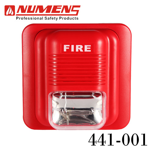 NUMENS อุปกรณ์แจ้งเหตุเพลิงไหม้แบบเสียงและแสง (Fire Siren & Light) ระบุโซน 90 dB รุ่น 441-001