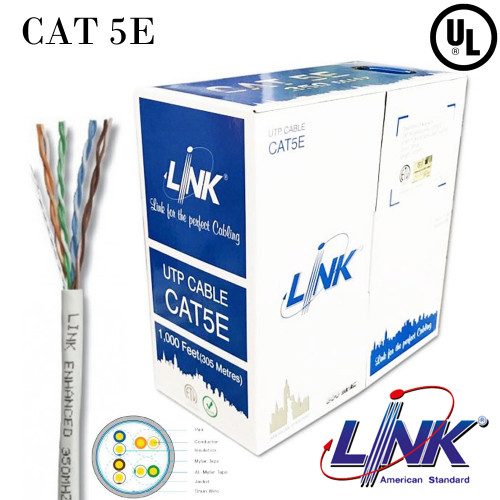 LINK CAT 5E  F/UTP Enhanced Cable (Indoor) 350 MHz. CMR ,UL 305 m./Reelex Model. US-9035