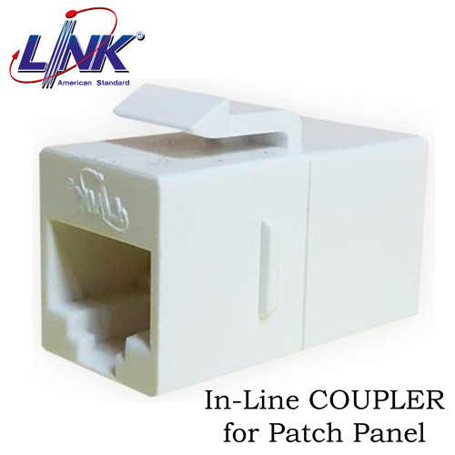 LINK CAT 5E ตัวต่อสายตัวเมีย 2 ด้าน In-Line COUPLER for Patch Panel Model. US-4005IL