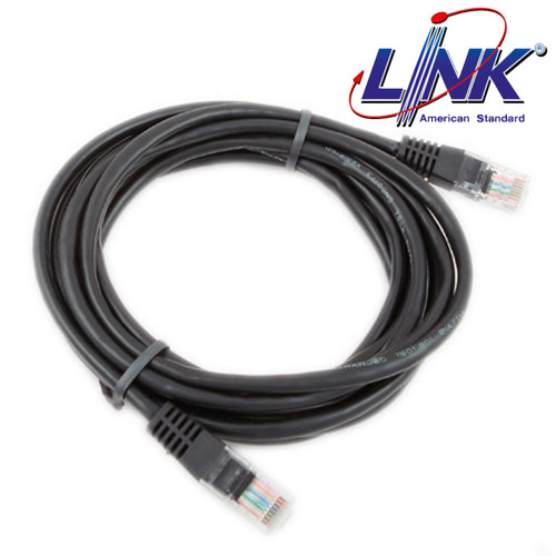 LINK CAT 5E Cable Shield RJ45 - RJ45 PATCH CORD, LSZH สีดำ Model. US-5003SLZ-6  ยาว 1 เมตร