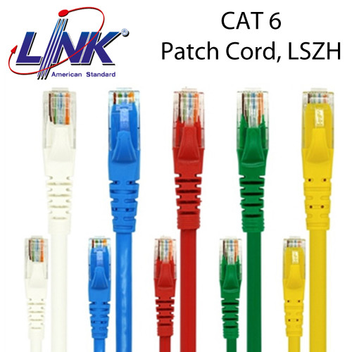 LINK CAT 6 Lan Cable RJ45-RJ45 Patch Cord, LSZH Model. US-5101LZ-X  ยาว 1 เมตร