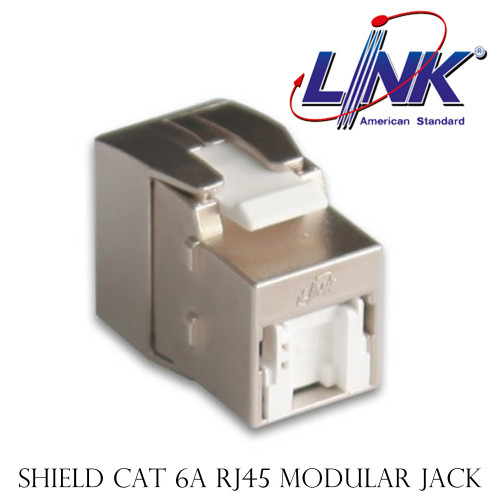 LINK Shield CAT 6A RJ45 Modular JACK, Super Slim, Tool Free, Auto Shutter Model. US-1034TFAS