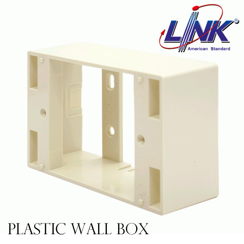 LINK Plastic WALL BOX (BOX ติดผนัง) 2 X 4” (ลึก 38 mm) Ivory Model. US-2015