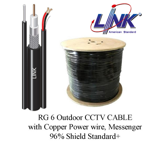 LINK RG 6 Outdoor CCTV CABLE 96% Shield Standard+ Model. CB-0106AMA+