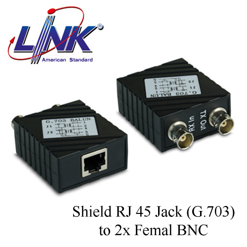 LINK Shield RJ 45 Jack (G.703) to 2x Femal BNC Model. UT-5012