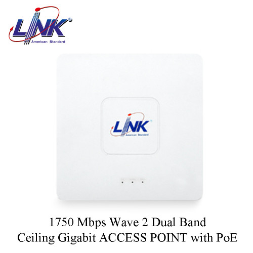 LINK 1750 Mbps Wave 2 Dual Band, Ceiling Gigabit ACCESS POINT with PoE Model. PA-3175