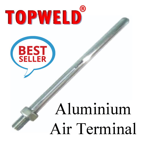 TOPWELD Aluminium Air Terminal dia. 15 mm. Length 300 mm. Model. T-LBAT-58-300A