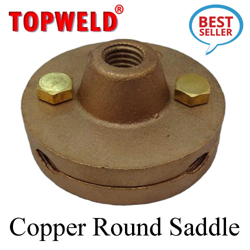 TOPWELD Copper Round Saddle Thread size 15 mm. Cable size 50-70 sq.mm. Model. T-LRS 58-70