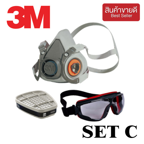 3M อุปกรณ์ป้องกันระบบหายใจจากสารเคมีและแก๊ส Set C (CHK165)