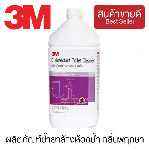 3M™ ผลิตภัณฑ์น้ำยาล้างห้องน้ำ ขจัดคราบ กลิ่นพฤกษา 3.8 ลิตร (CHK165)