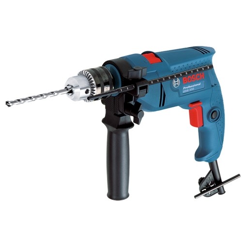 BOSCH สว่านกระแทกไฟฟ้า 13 มม. พร้อมก้านวัดระยะ กำลังไฟฟ้า 550 รุ่น GSB550