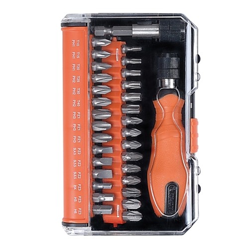 TACTIX ชุดไขควง 32 ตัว พร้อมดอก และกล่อง รุ่น 900017