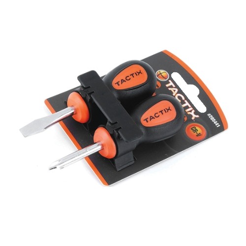 TACTIX ชุดไขควงสั้น โลหะ Cr-V โครมวานาเดียม 2 ตัว รุ่น 205441