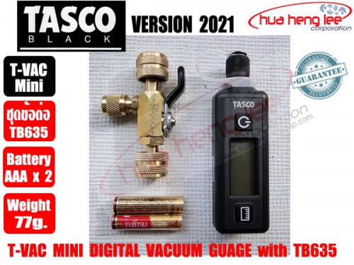 ไมครอนเกจ์ T-VAC MINI-EV-SET พร้อมบอลวาล์ว3ทาง TB635 ยี่ห้อ TASCO ฺBLACK (รุ่นปี 2021) MADE IN USA. 1