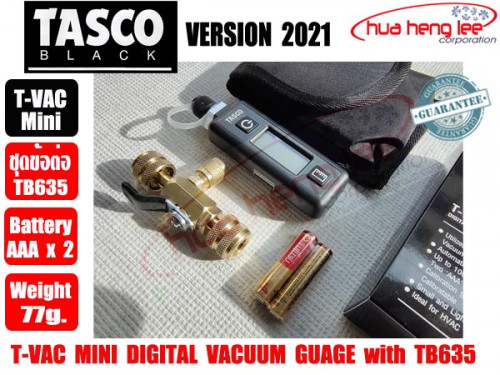 ไมครอนเกจ์ T-VAC MINI-EV-SET พร้อมบอลวาล์ว3ทาง TB635 ยี่ห้อ TASCO ฺBLACK (รุ่นปี 2021) MADE IN USA. 4