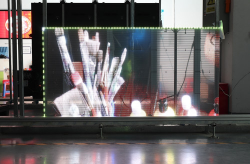 P3.91 Transparent Glass LED Screen Wall