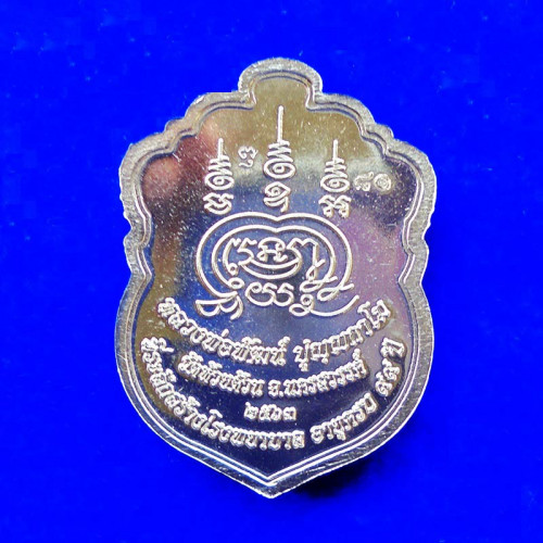 เหรียญเสมาหัวสิง รุ่น1 สร้างโรงพยาบาล หลวงพ่อพัฒน์ วัดห้วยด้วน เนื้ออัลปาก้าหน้ากากทองทิพย์ 1