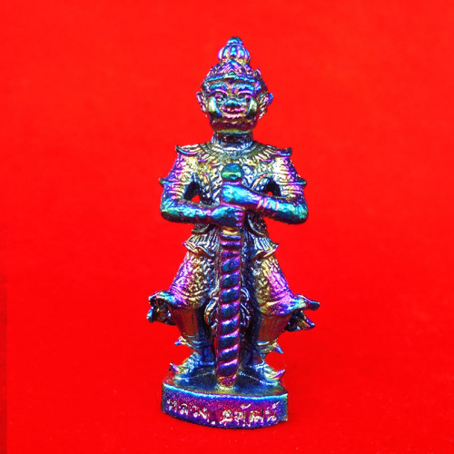 ท้าวเวสสุวรรณ รุ่น 3 มงคลมหาบารมี 99 หลวงพ่อพัฒน์ วัดห้วยด้วน เนื้อบูลโรเดียม ปี 2563 เลข 459