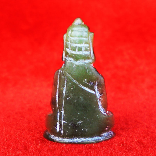 พระหินหยกแกะ พิมพ์พระพุทธ วัดธรรมมงคล สร้างโดยพระอาจารย์วิริยังค์ ปี 2536 สวยหายาก องค์ 28 1