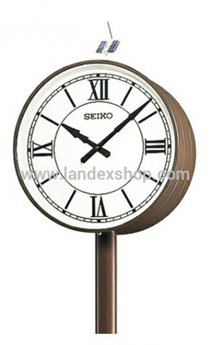 Solar-Powered Clock Double-Faced Pole Type QF-789