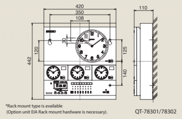 YEARLY PROGRAMMABLE TIMER (GNSS Synchronization) Wall-Mount Type QT-78101 3